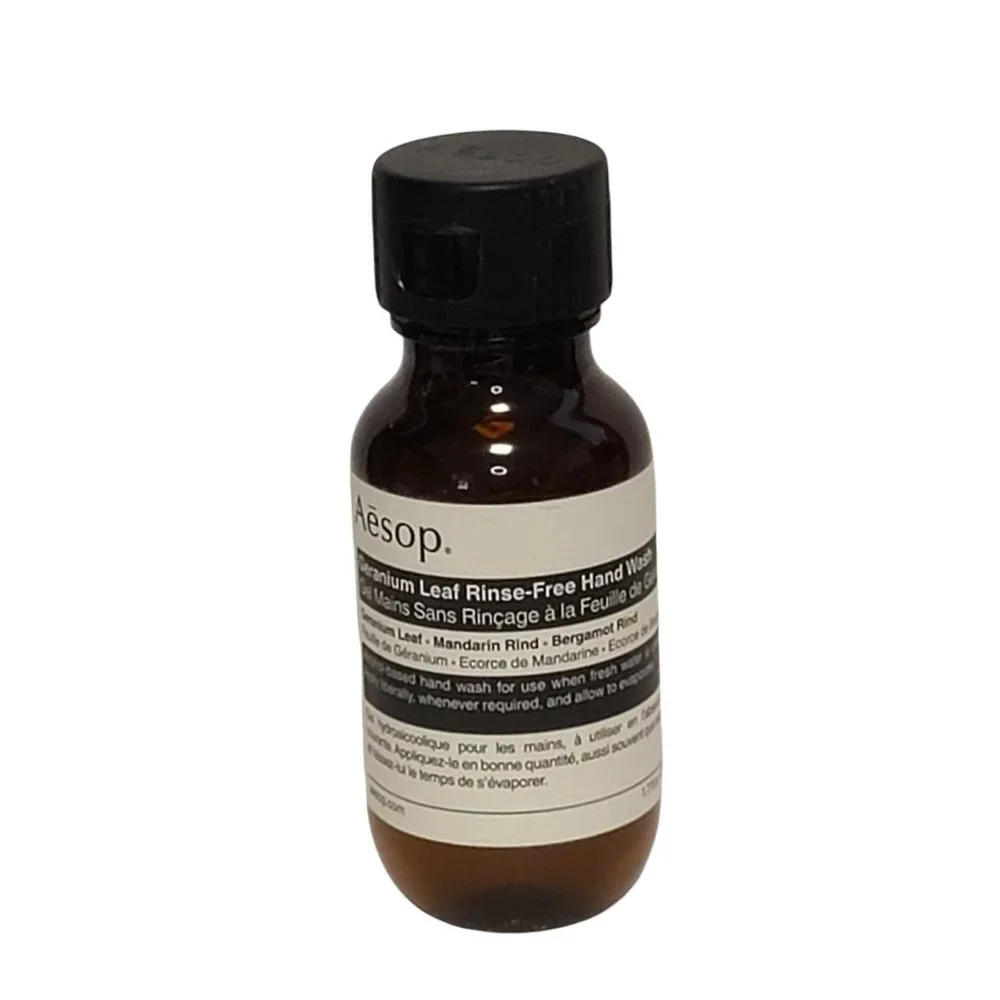 Aesop Geranium Leaf Rinse-Free Hand‎ Wash Travel Size New 1.7 fl.oz.
